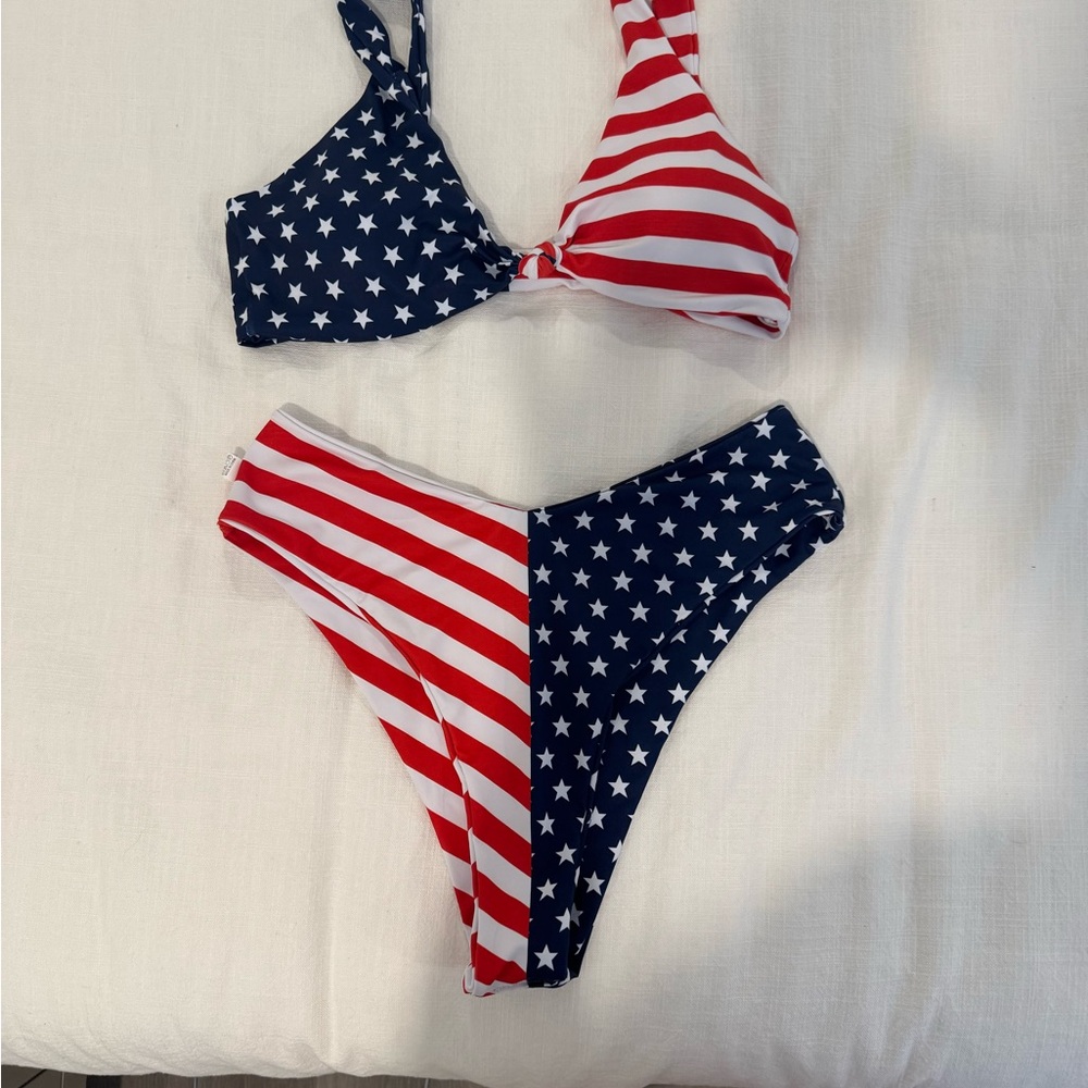Patriotic Stars and Stripes Bikini Set